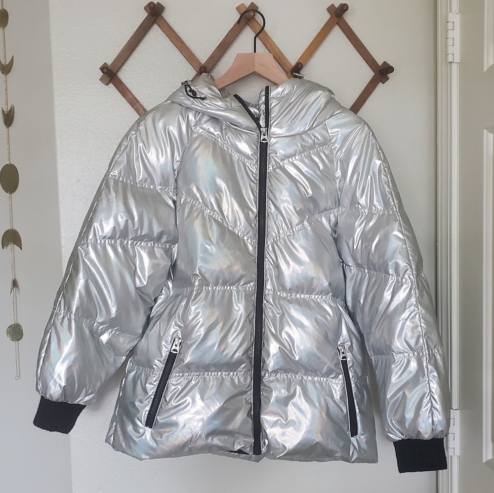 7 For All Mankind Halographic Puffer Jacket